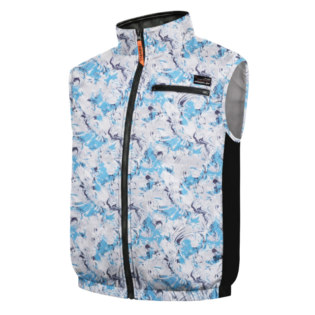 COVELL　空調冷風服　ベストタイプ　水色迷彩　Sサイズ　P002-B1-S