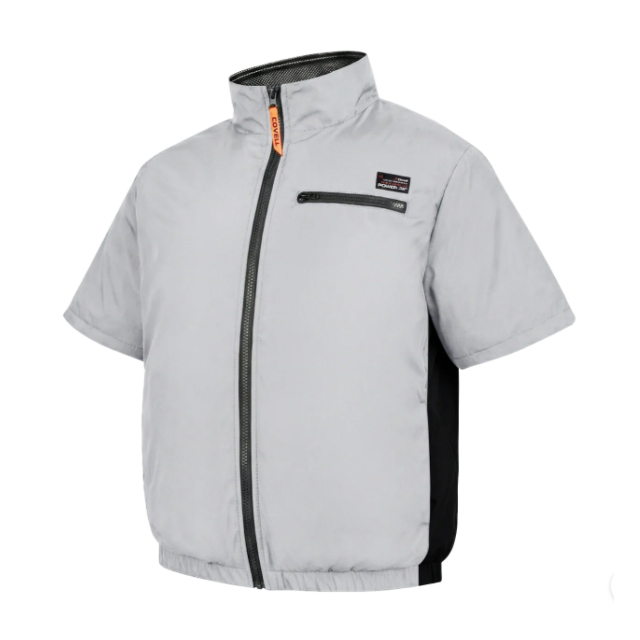 COVELL　空調冷風服　半袖タイプ　グレー　Sサイズ　DXP002-Gray-S