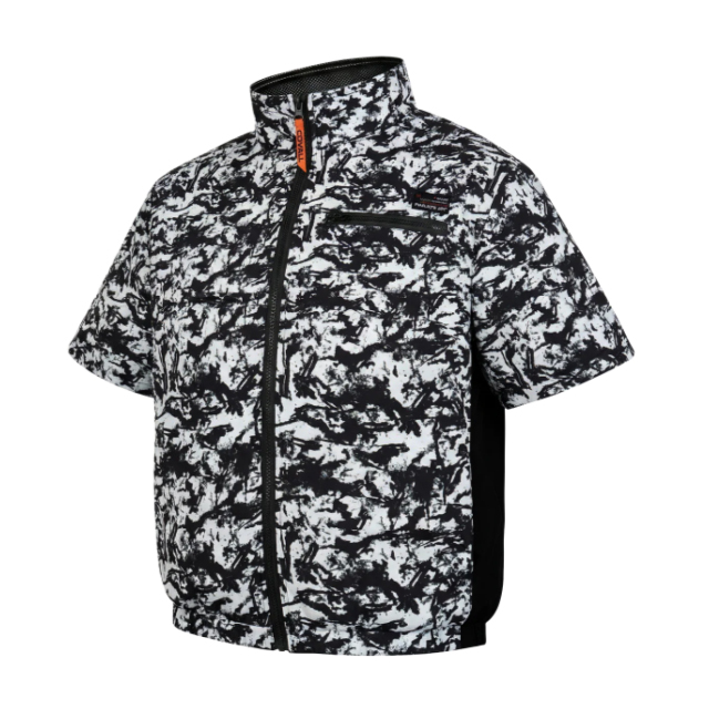 COVELL　空調冷風服　半袖タイプ　白黒迷彩　Sサイズ　DXP002-6-S