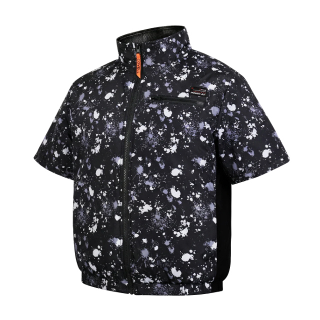 COVELL　空調冷風服　半袖タイプ　白点迷彩　Sサイズ　DXP002-B2-S