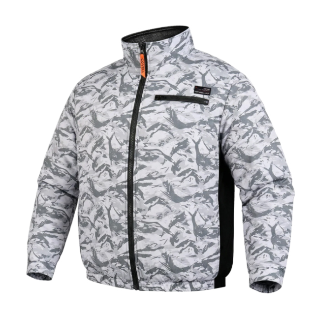 COVELL　空調冷風服　長袖タイプ　ホワイト迷彩　Sサイズ　CX-P002-1-S