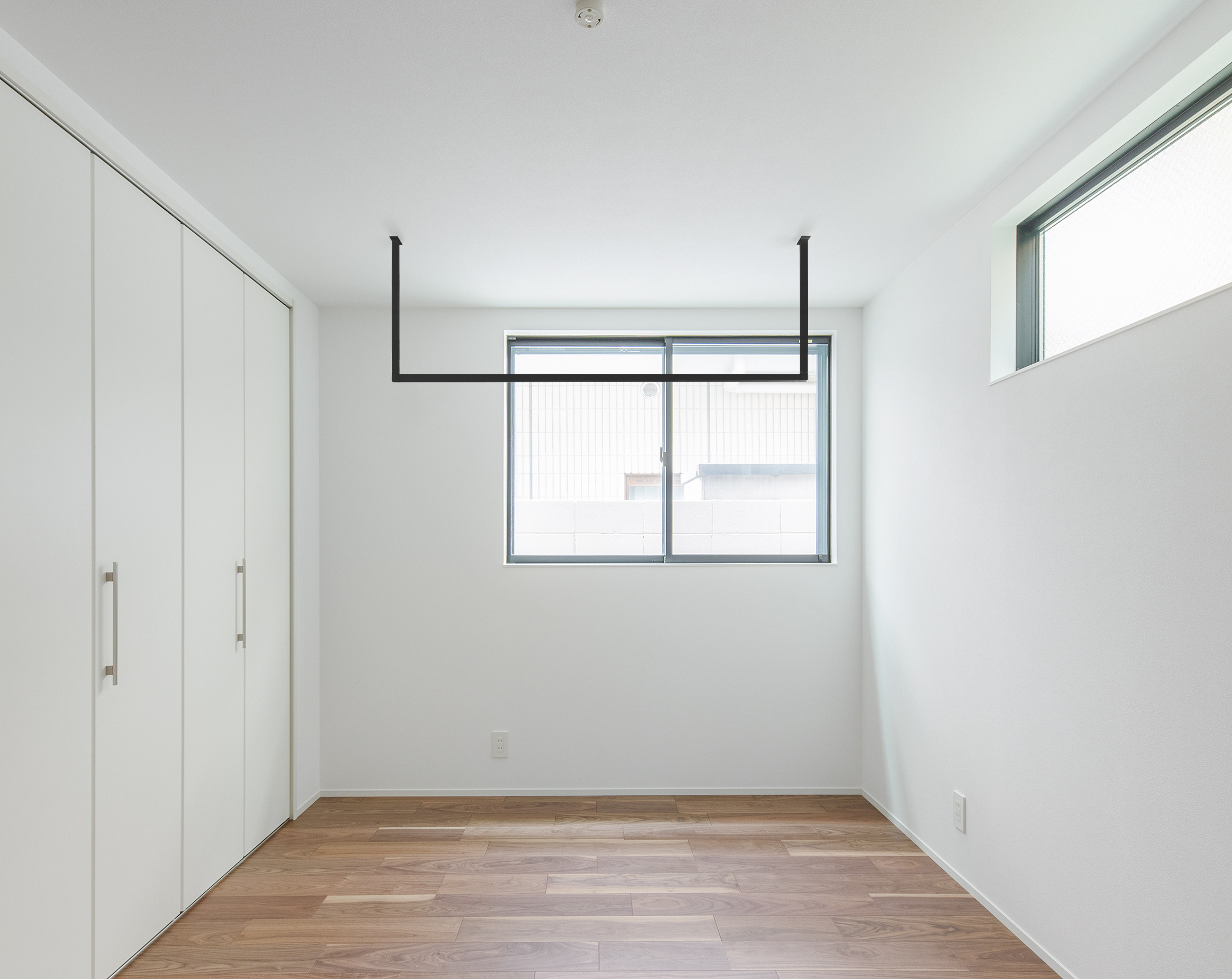 森田アルミ工業 天井付け物干し kacu U型 500 ブラック KAC-1450U-BK